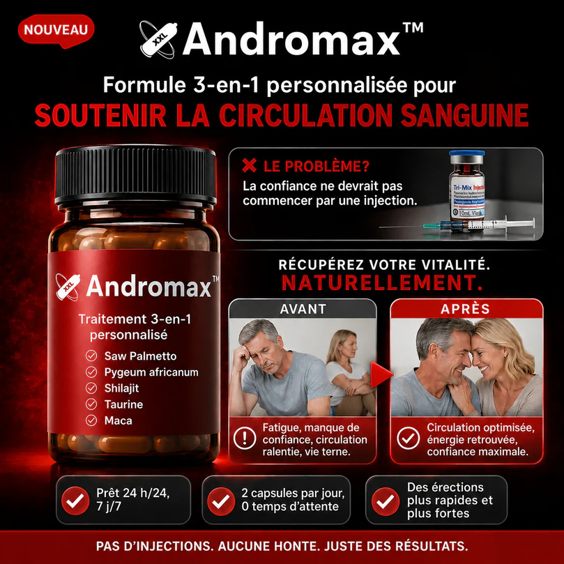 Andromax — formule 3-en-1 pour soutenir la circulation sanguine